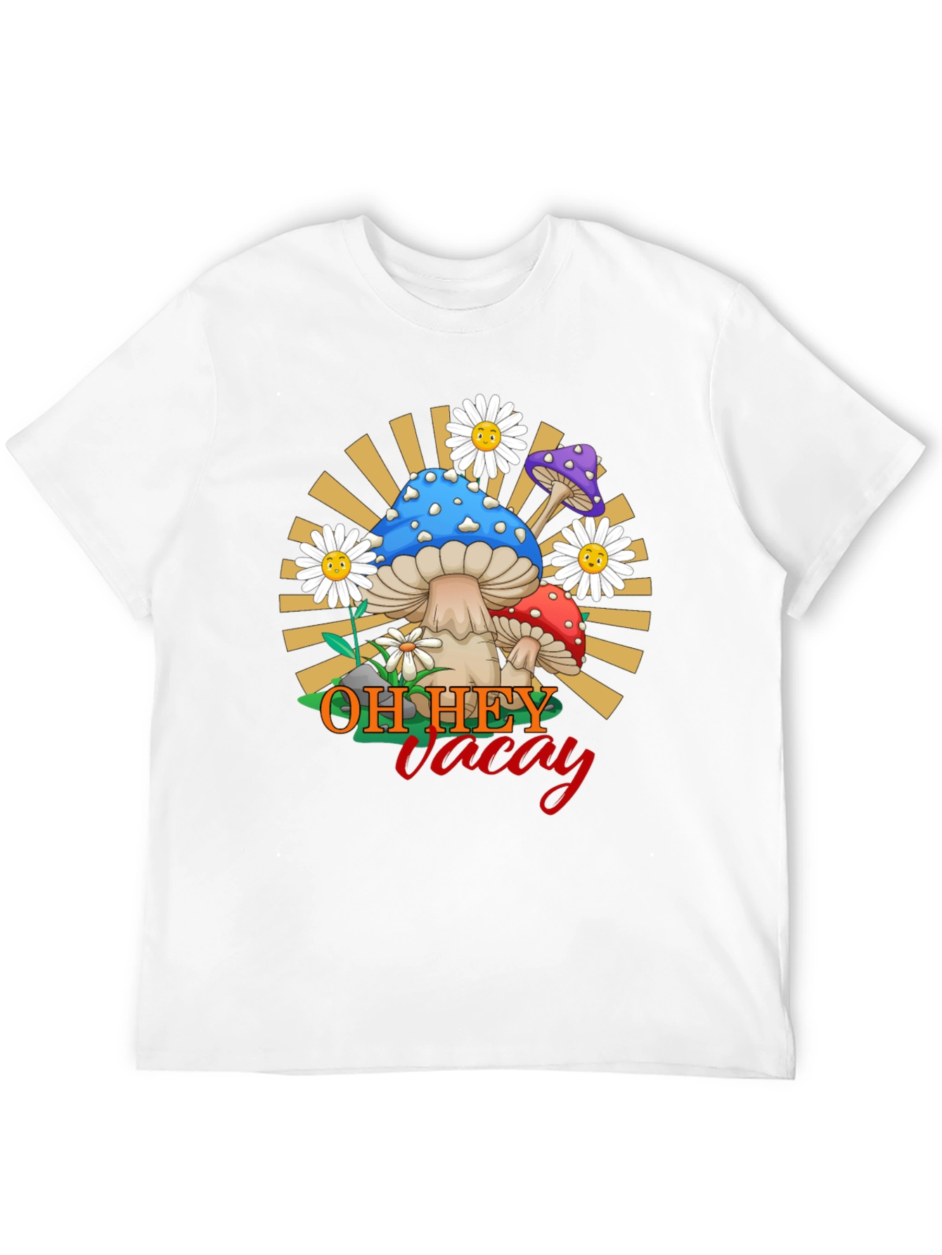 Oh Hey Vacay Mushroom Graphic Tee