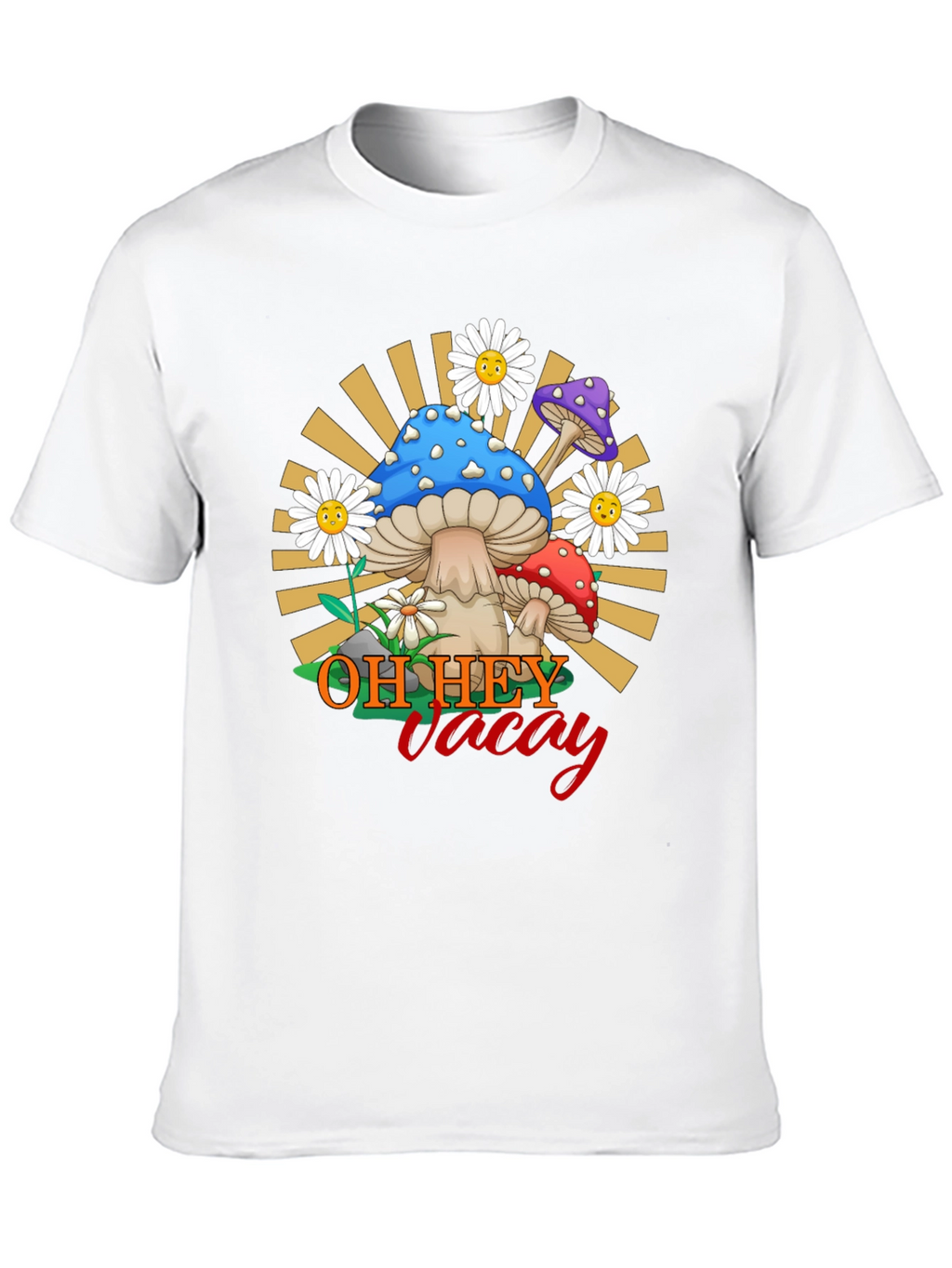 Oh Hey Vacay Mushroom Graphic Tee
