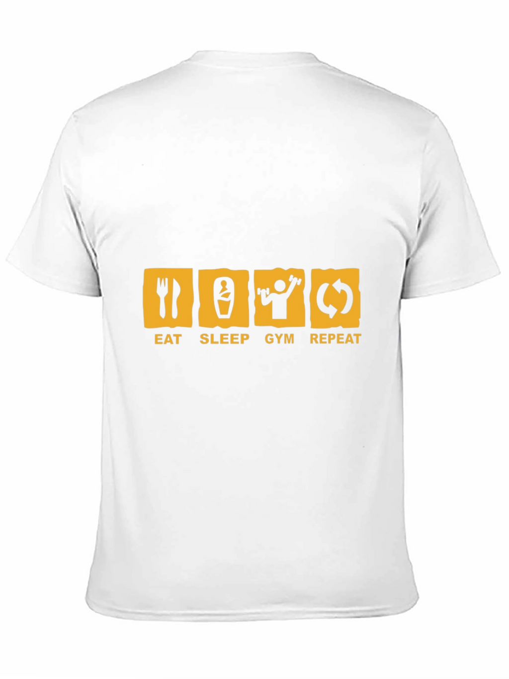 Eat Sleep Gym Repeat Black Graphic Tee