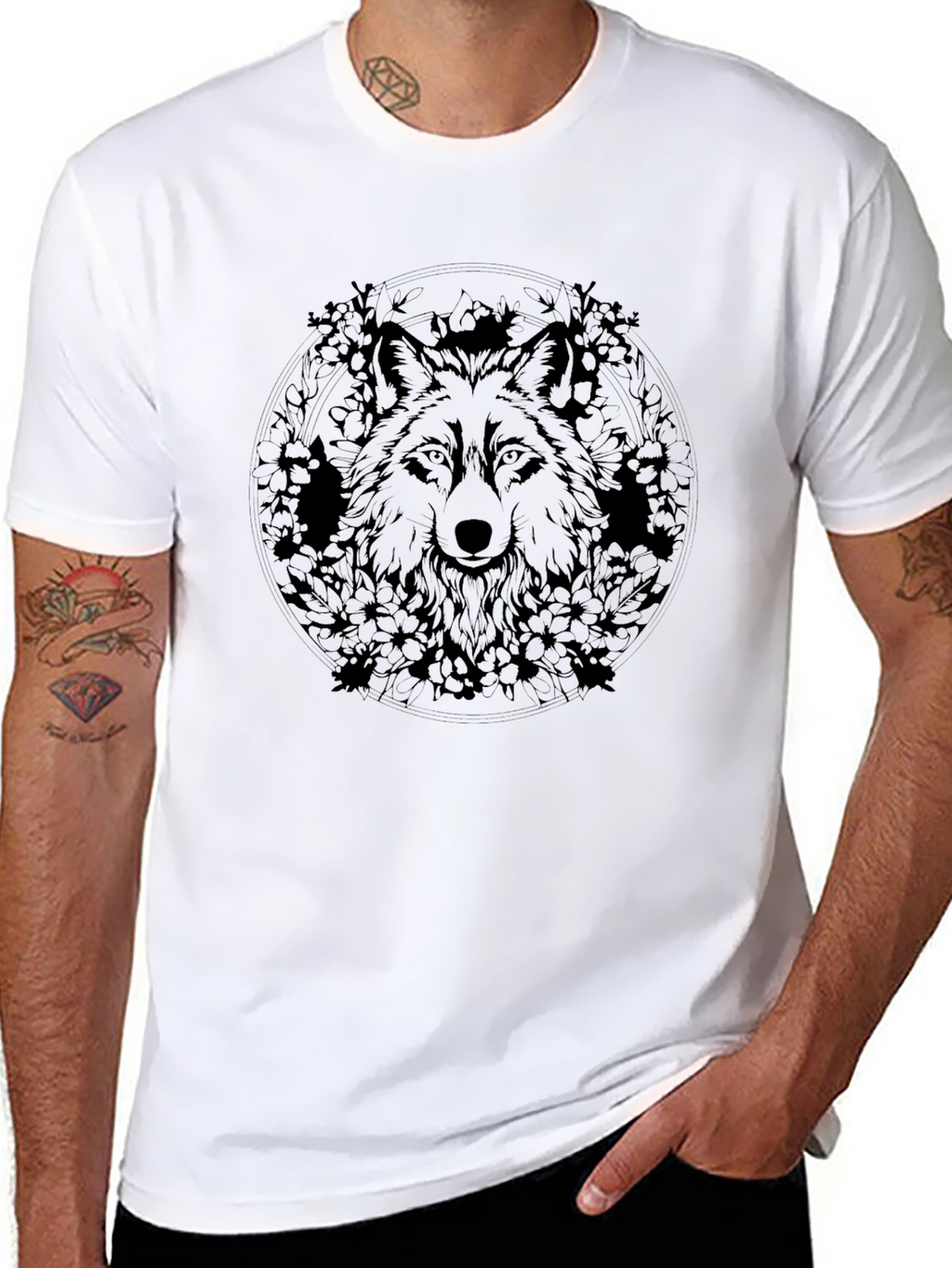 Black Wolf Graphic T-Shirt