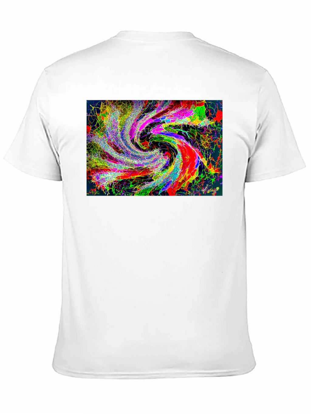 Abstract Swirl Graphic Black T-Shirt