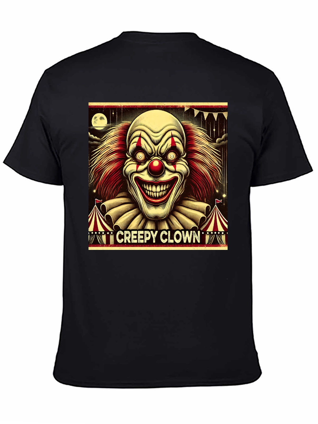 Creepy Clown Graphic Tee - Horror Circus T-Shirt