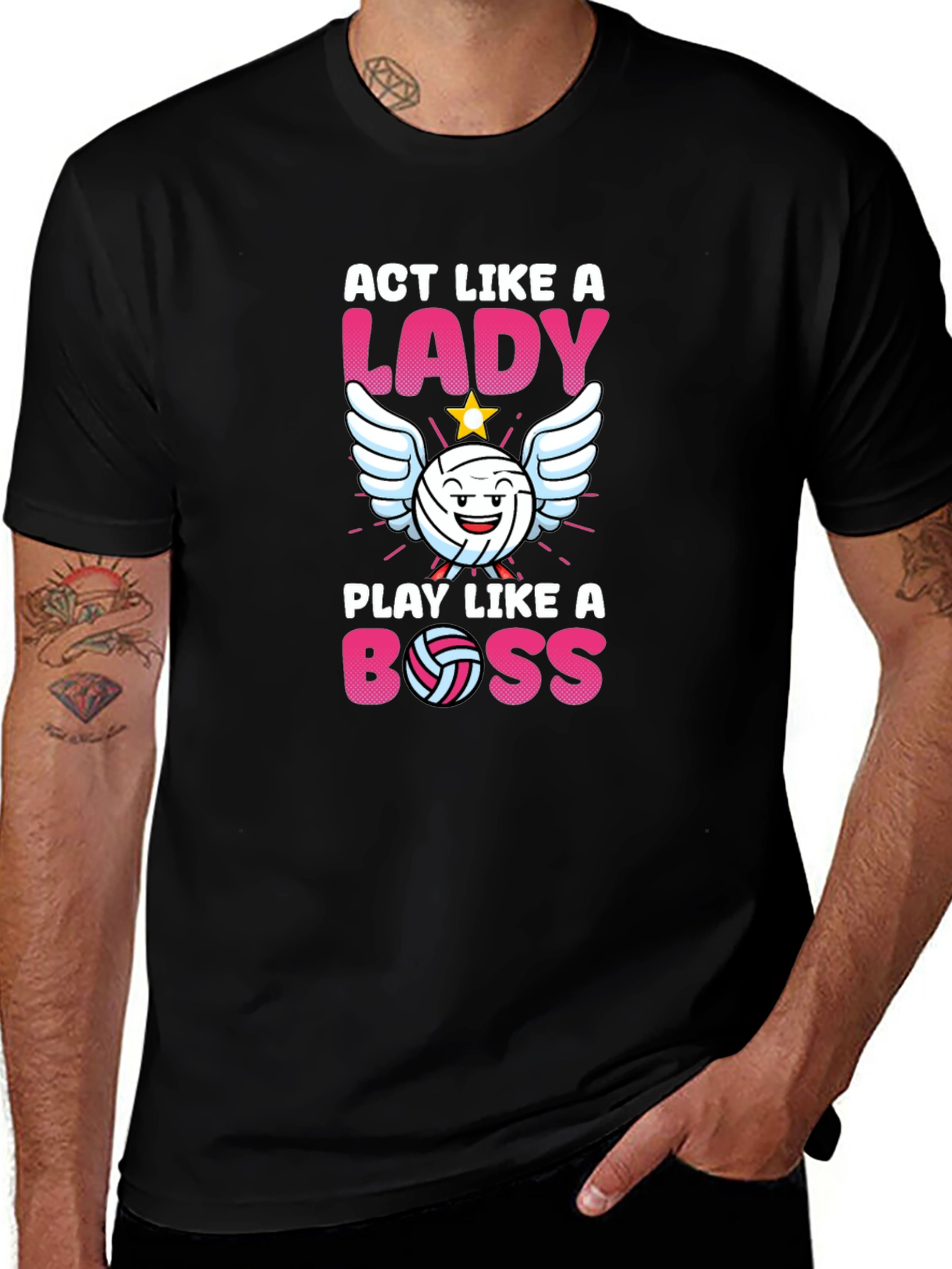 Act Like A Lady Play Like A Boss Volleyball T-Shirt