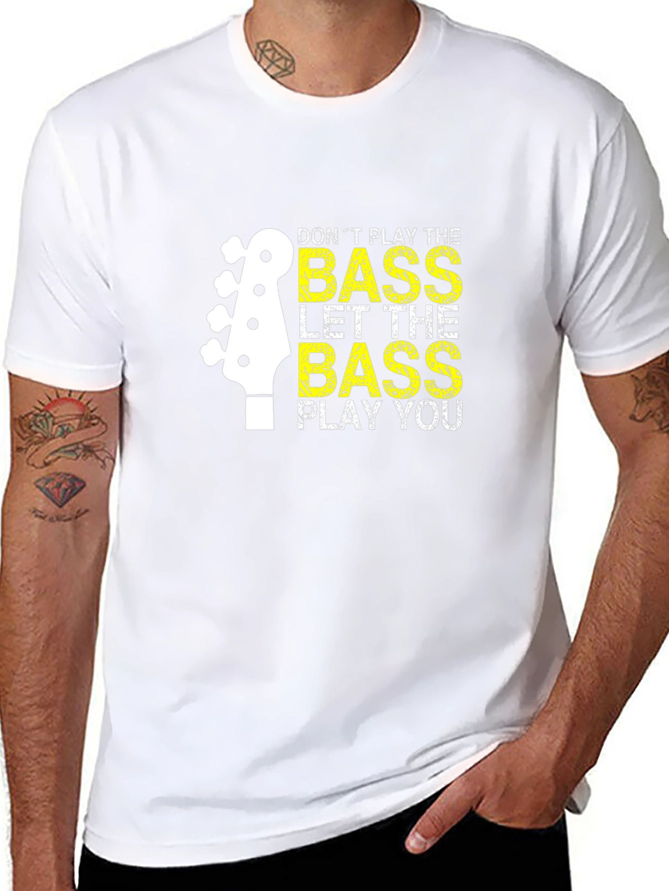 Bass Guitar T-Shirt - Dont Play the Bass Let It Play You