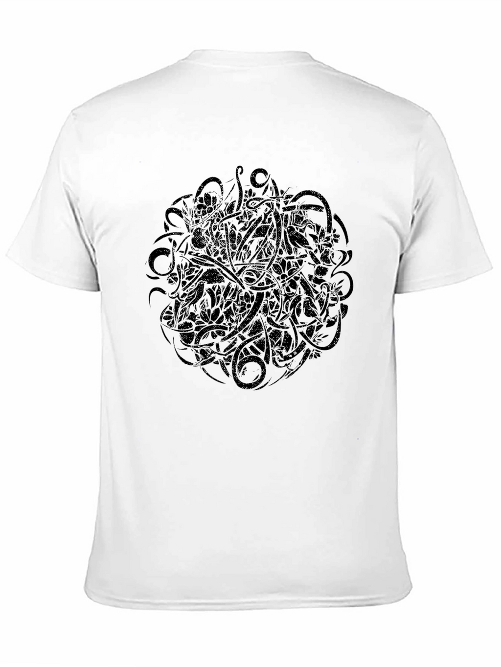 Abstract Black Graphic Print T-Shirt