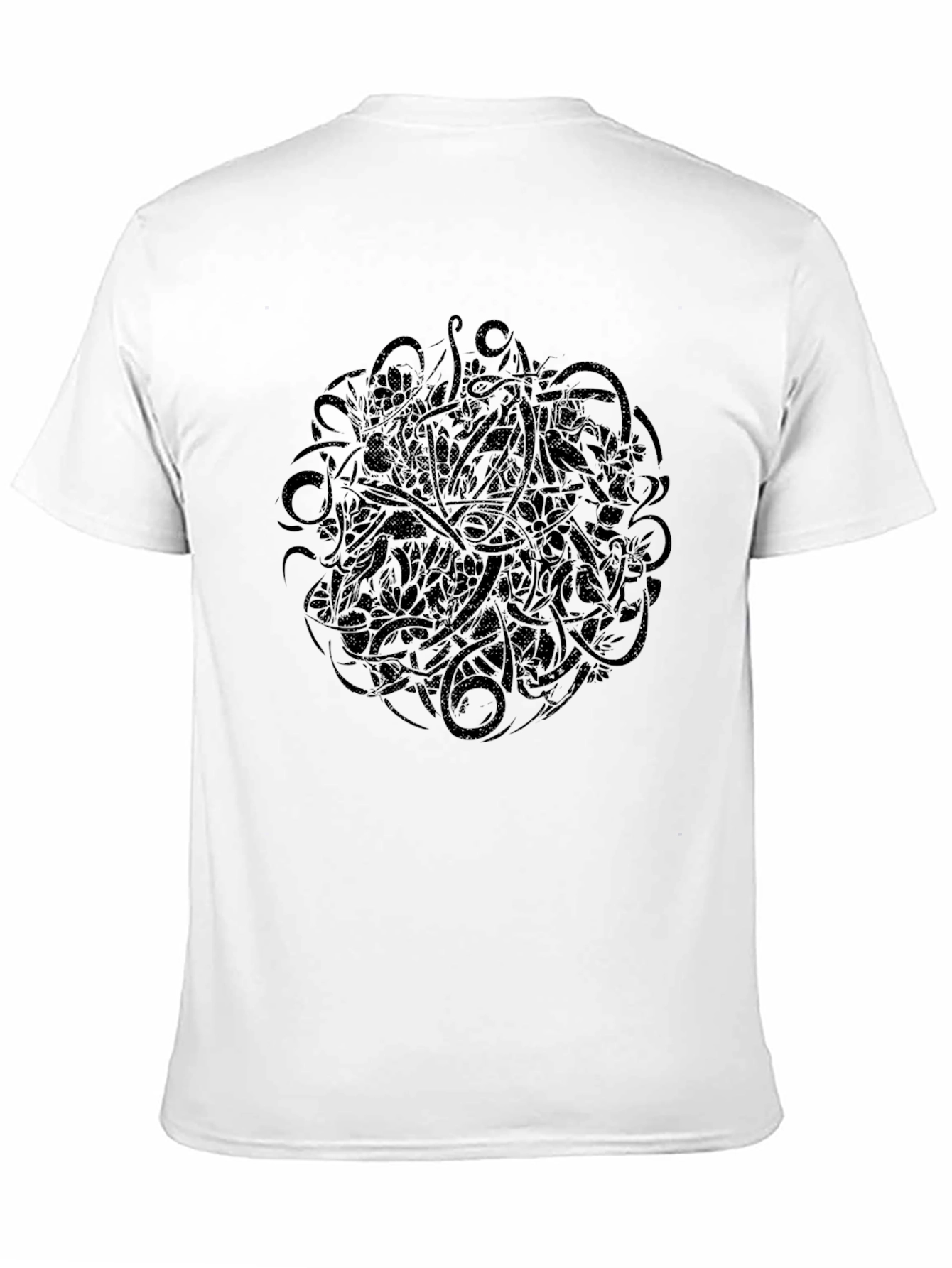 Abstract Black Graphic Print T-Shirt