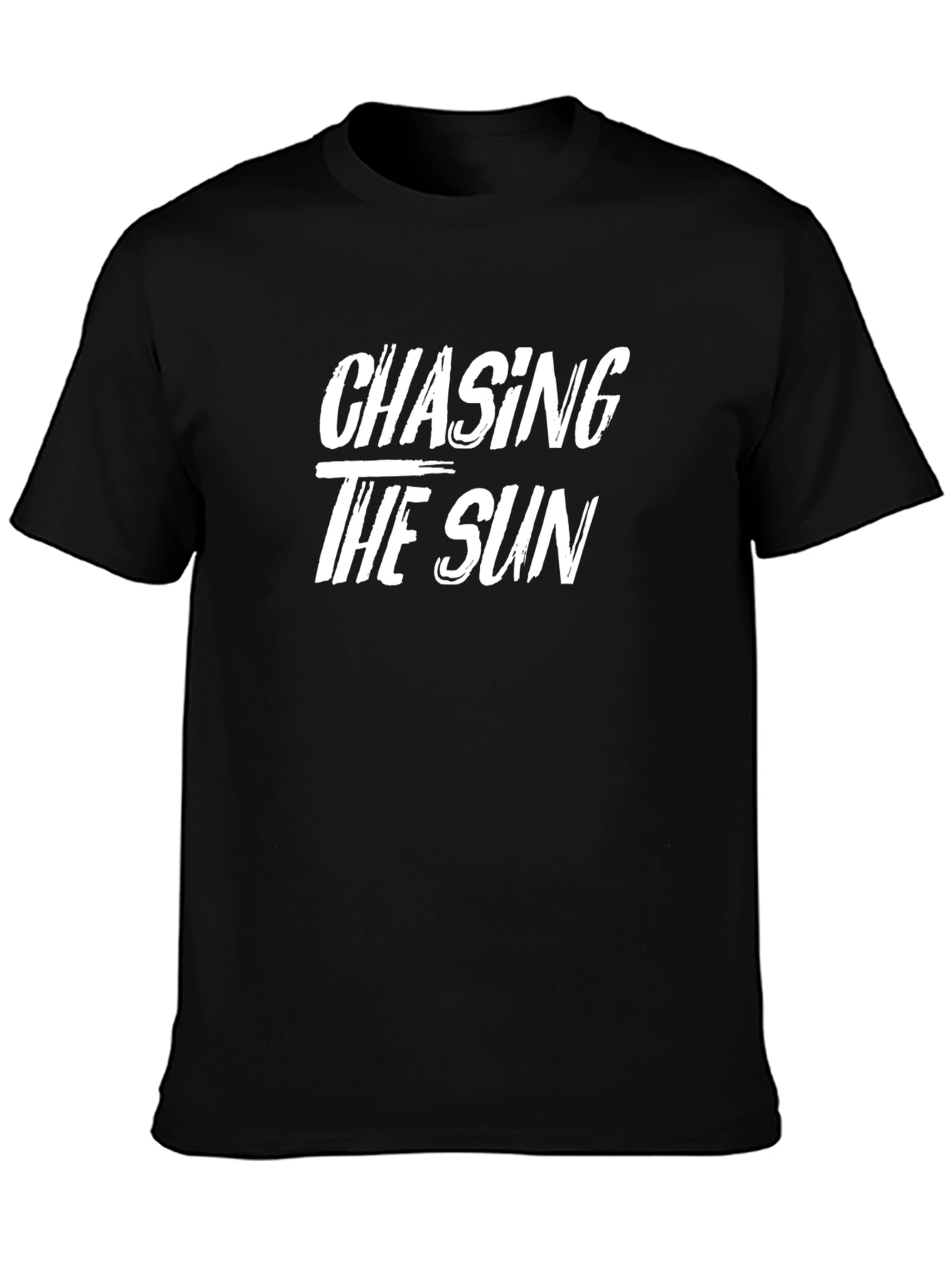 Chasing The Sun Graphic T-Shirt - Casual Black Tee