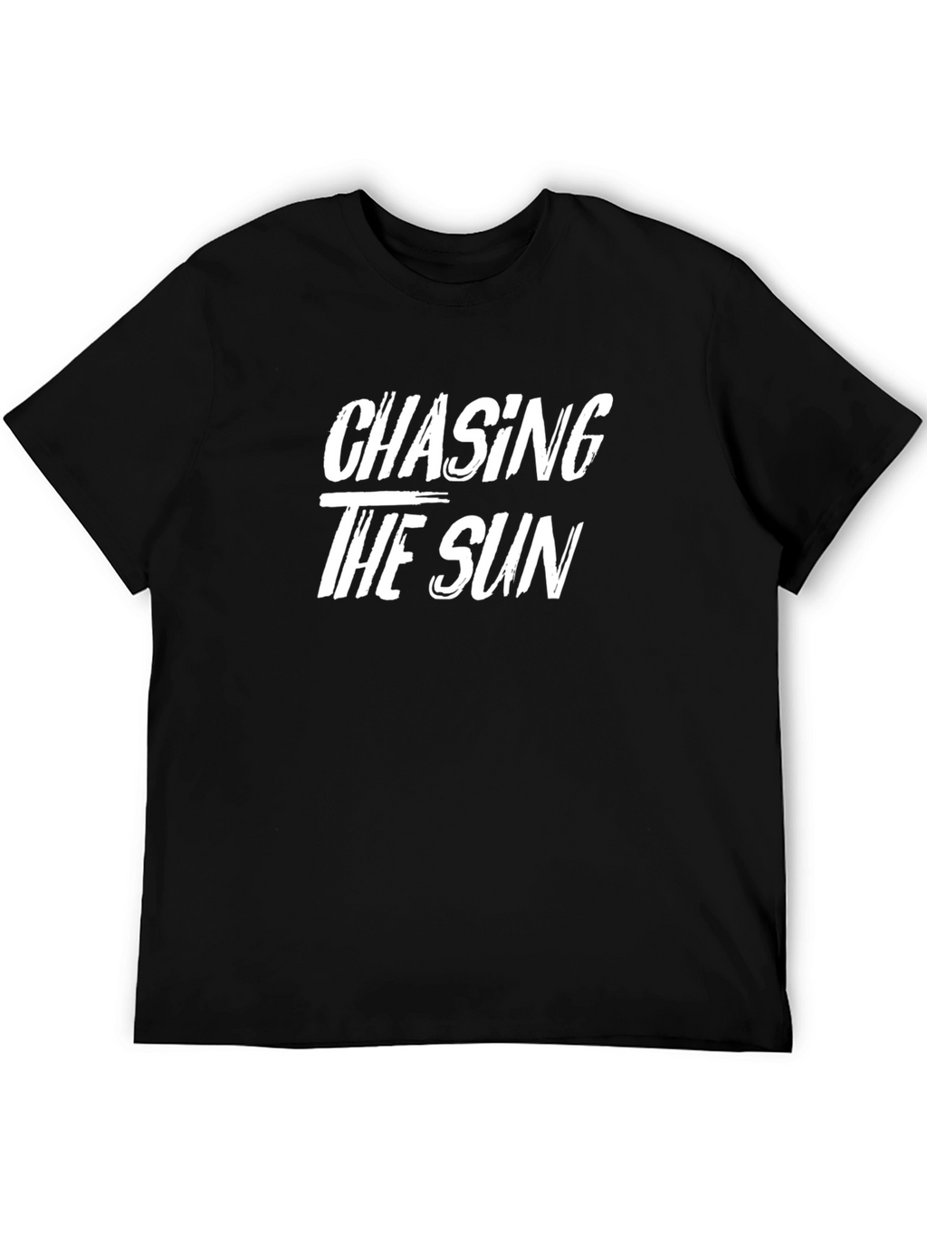 Chasing The Sun Graphic T-Shirt - Casual Black Tee