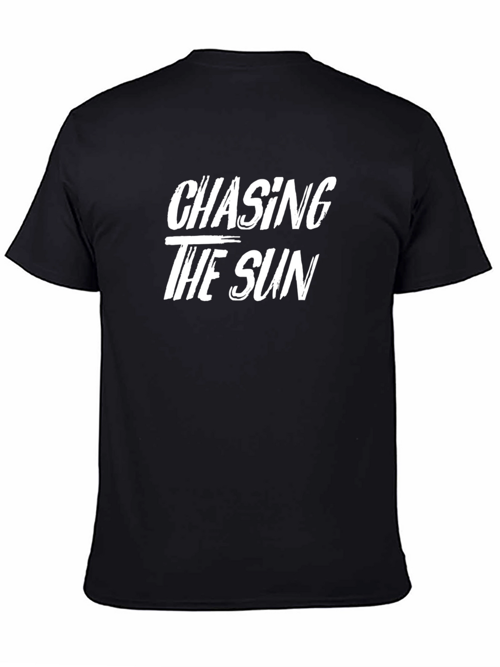 Chasing The Sun Graphic T-Shirt - Casual Black Tee