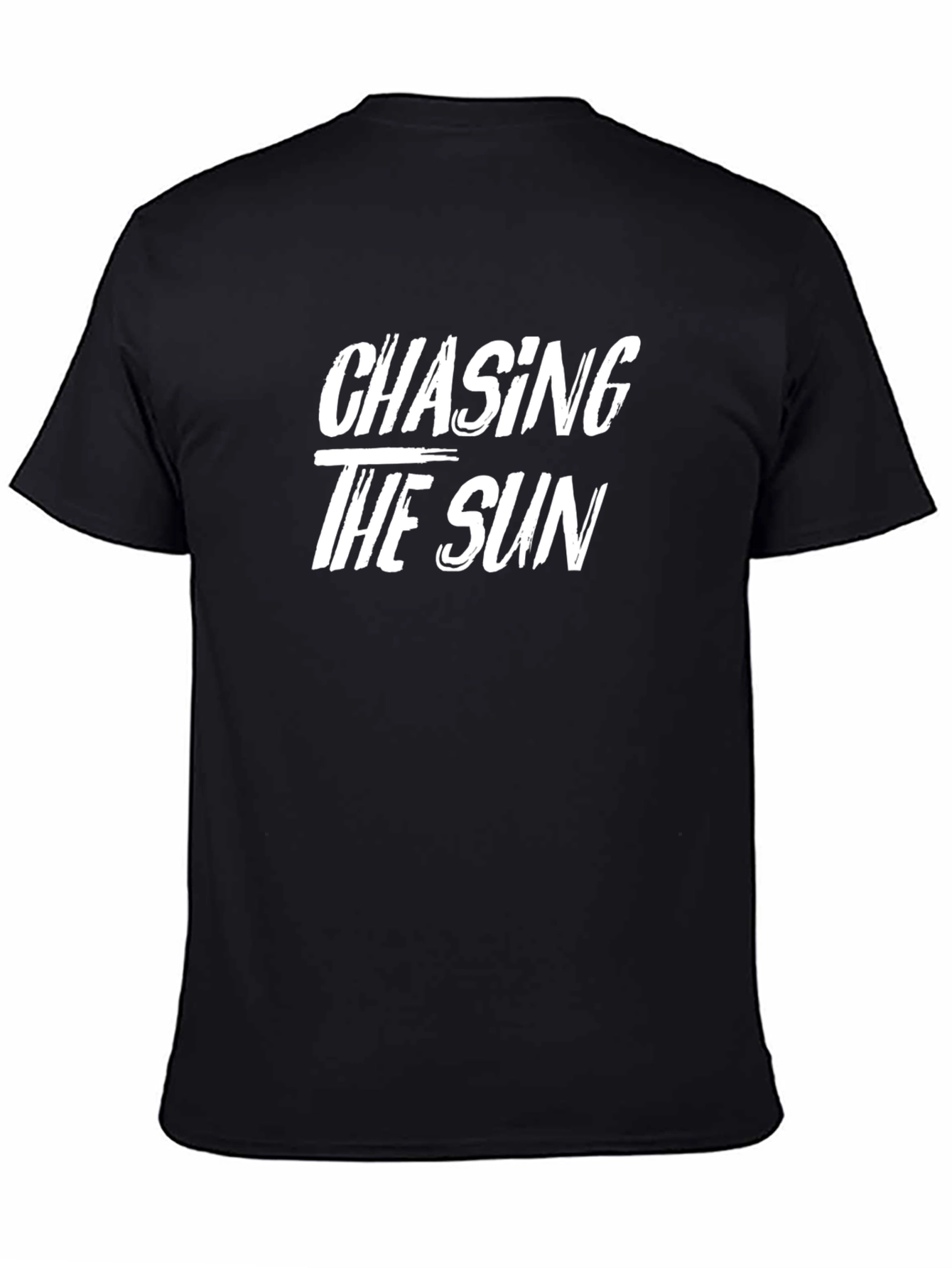 Chasing The Sun Graphic T-Shirt - Casual Black Tee