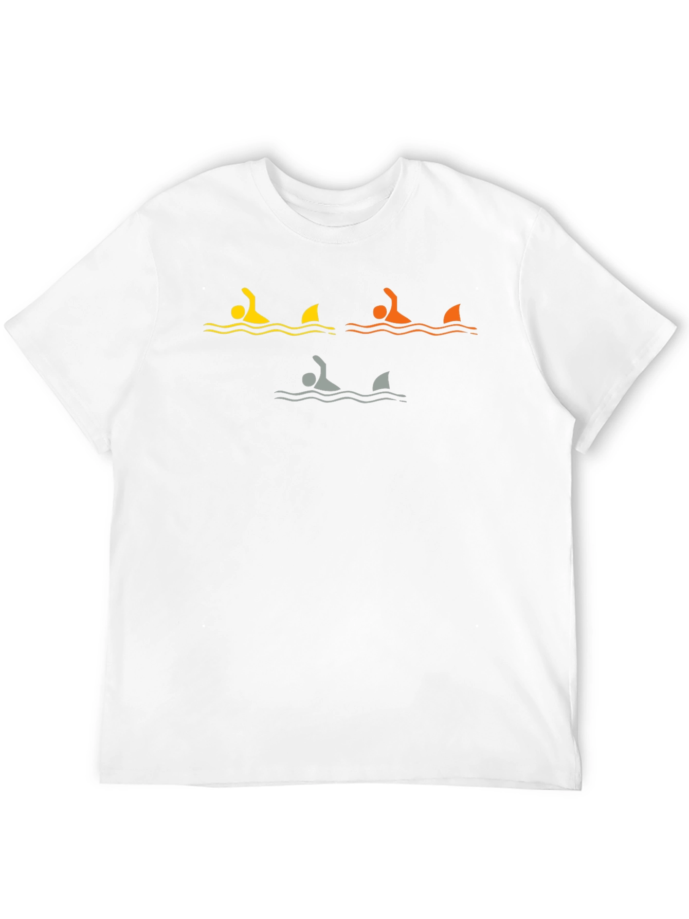 Swimmer Shark Humor T-Shirt - Black Graphic Tee