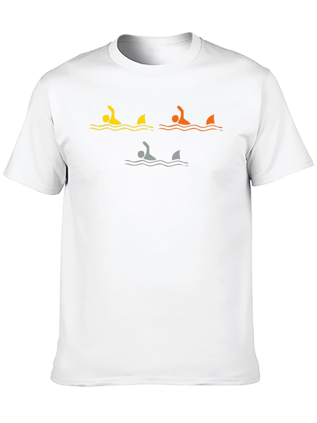 Swimmer Shark Humor T-Shirt - Black Graphic Tee