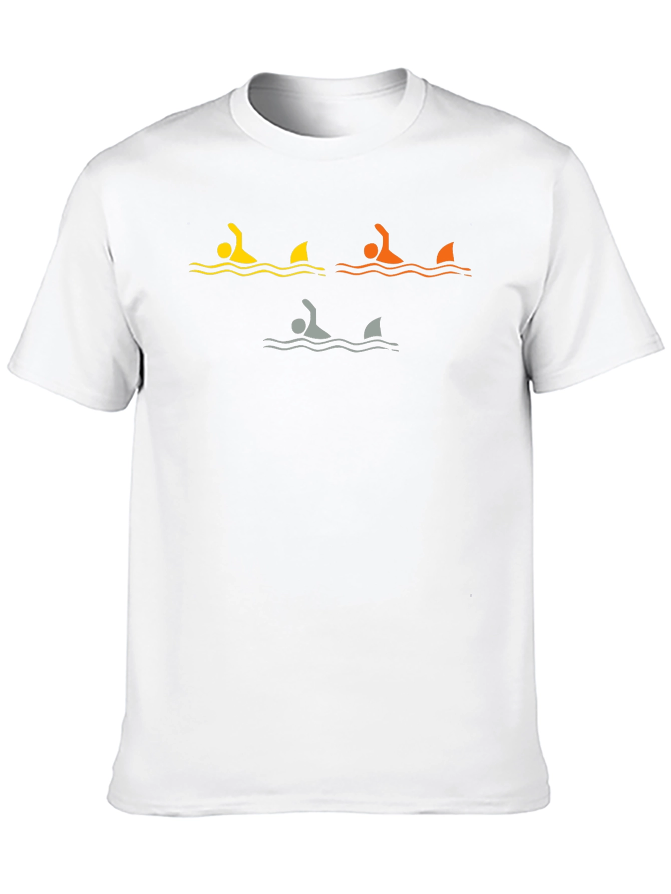 Swimmer Shark Humor T-Shirt - Black Graphic Tee