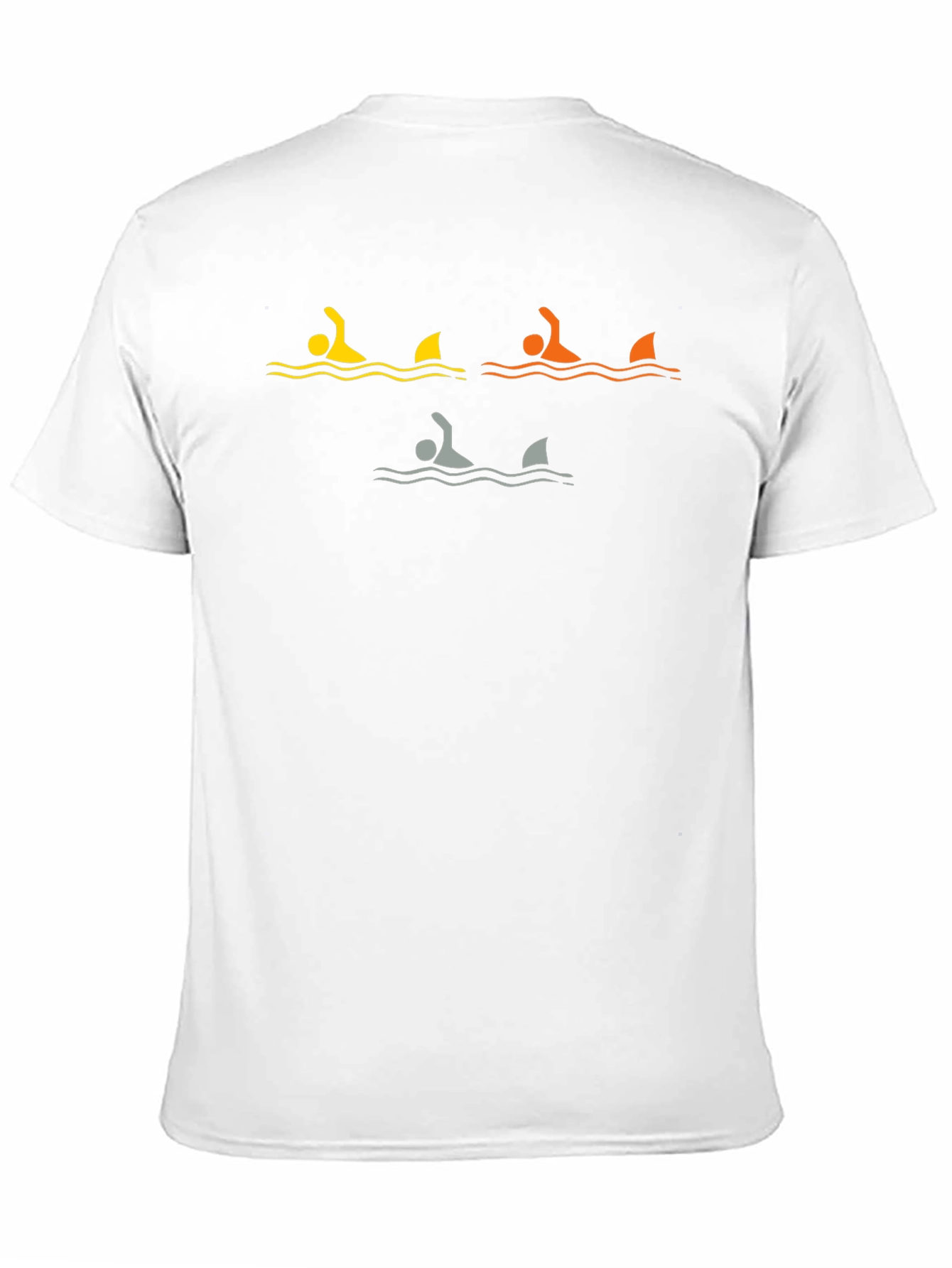 Swimmer Shark Humor T-Shirt - Black Graphic Tee