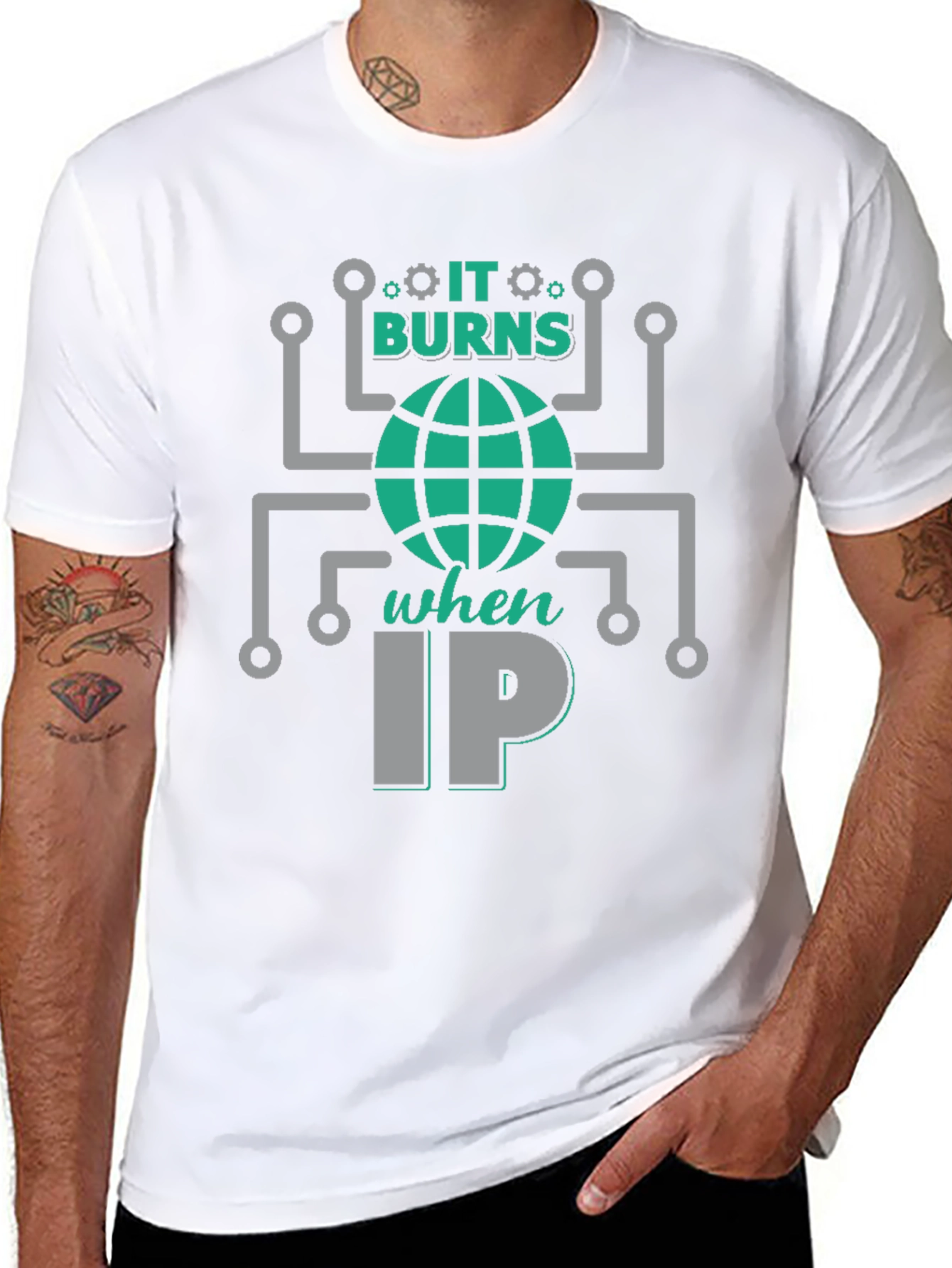 It Burns When IP T-Shirt - Funny Tech Humor