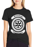 Freedom Two Wheels Graphic Tee - Black