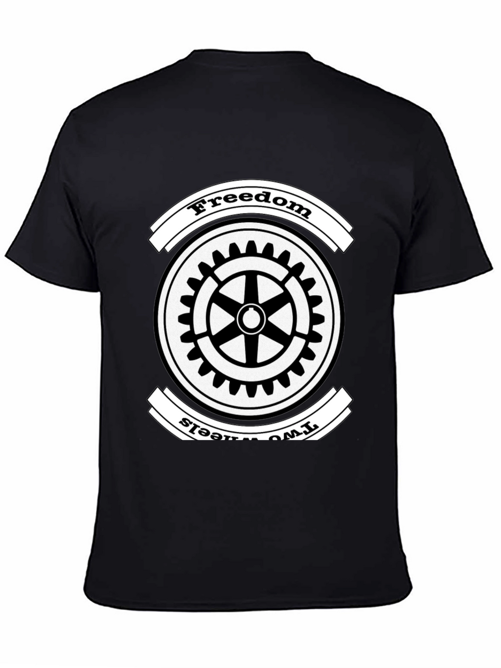Freedom Two Wheels Graphic Tee - Black