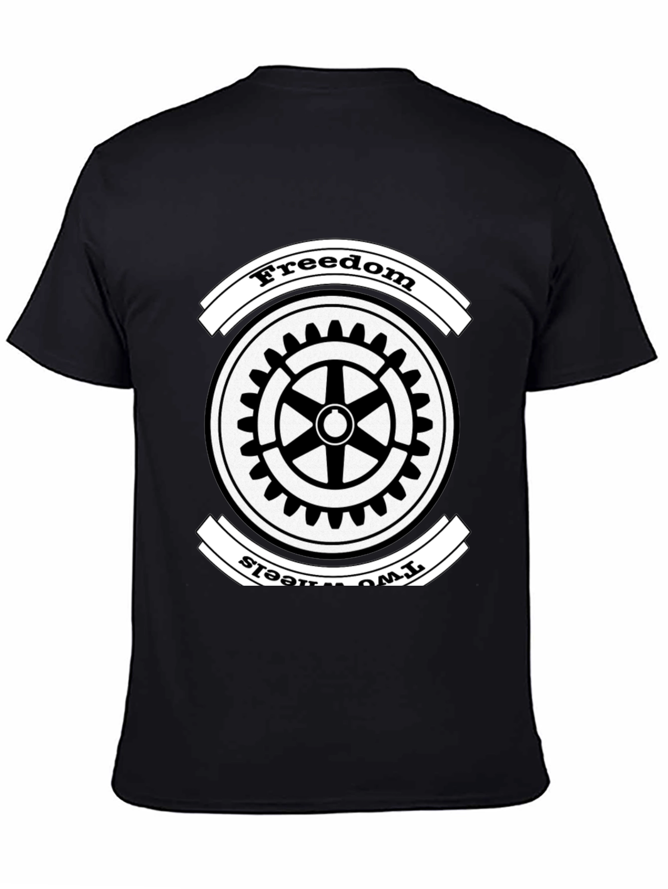 Freedom Two Wheels Graphic Tee - Black