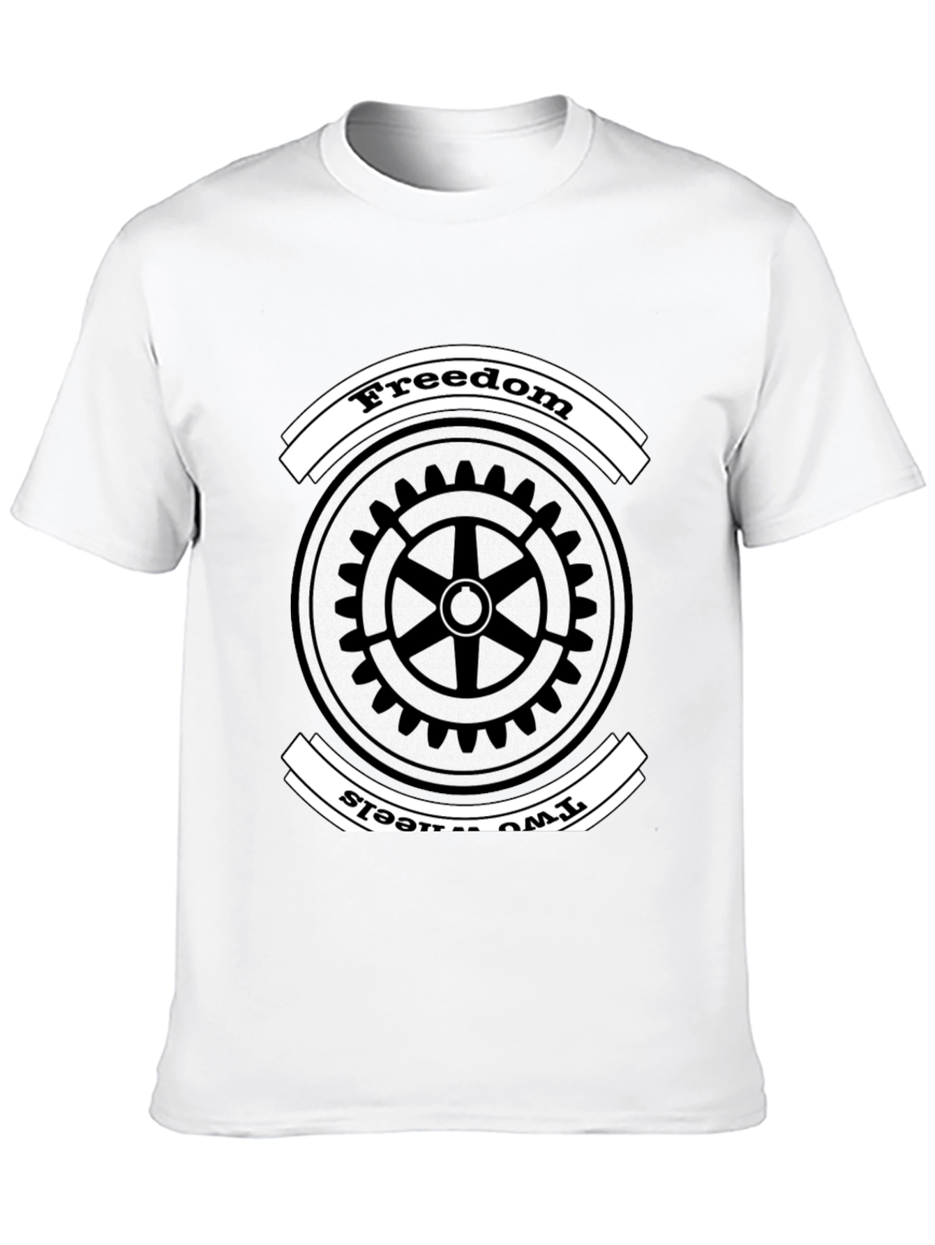 Freedom Two Wheels Graphic Tee - Black