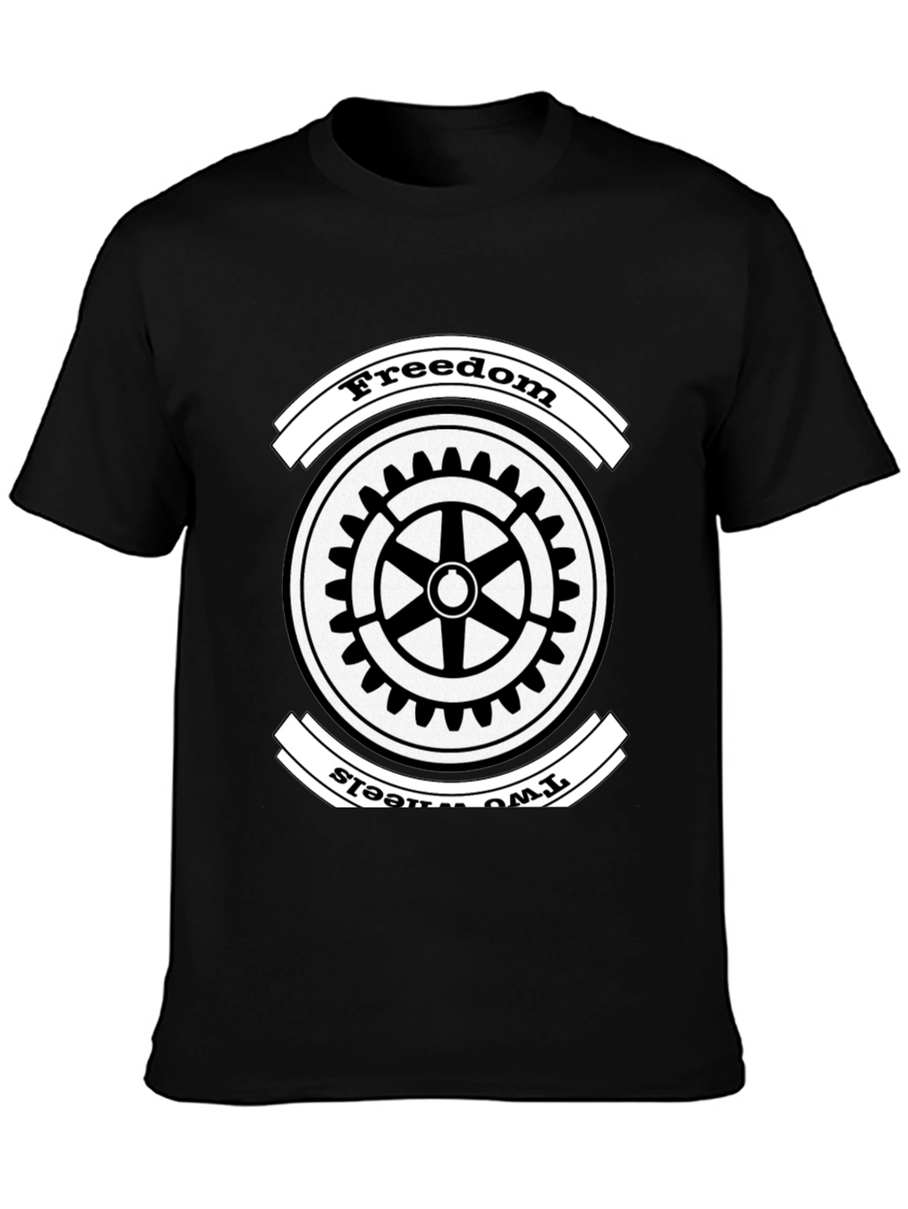 Freedom Two Wheels Graphic Tee - Black