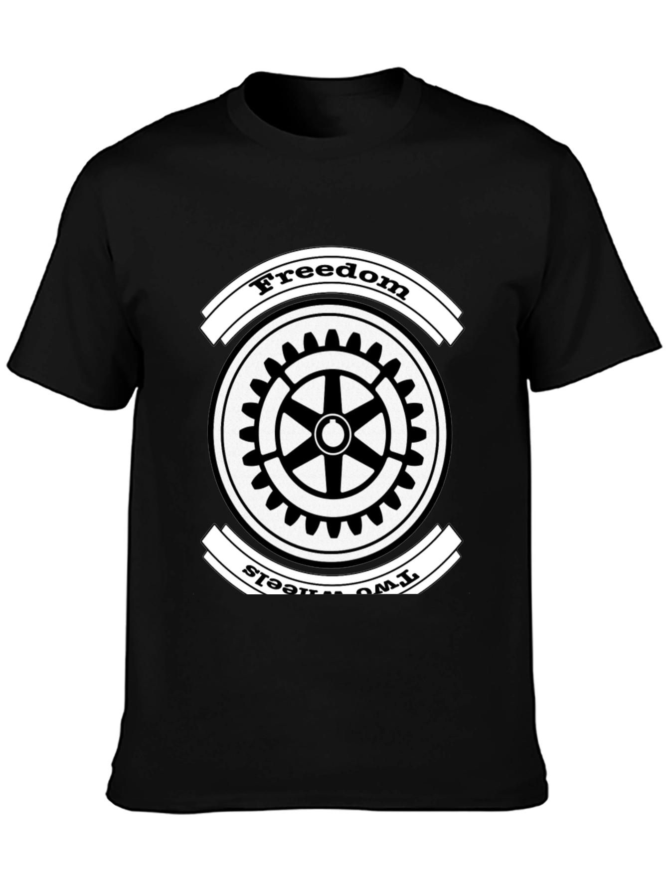 Freedom Two Wheels Graphic Tee - Black