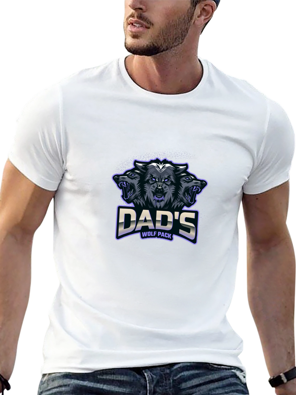 Dads Wolf Pack T-Shirt - Cool Graphic Tee