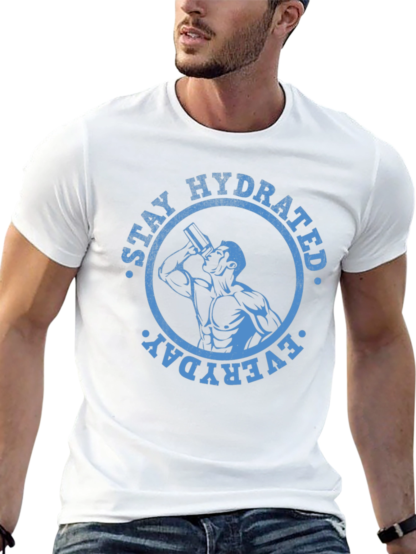 Stay Hydrated Everyday Graphic Tee - Black