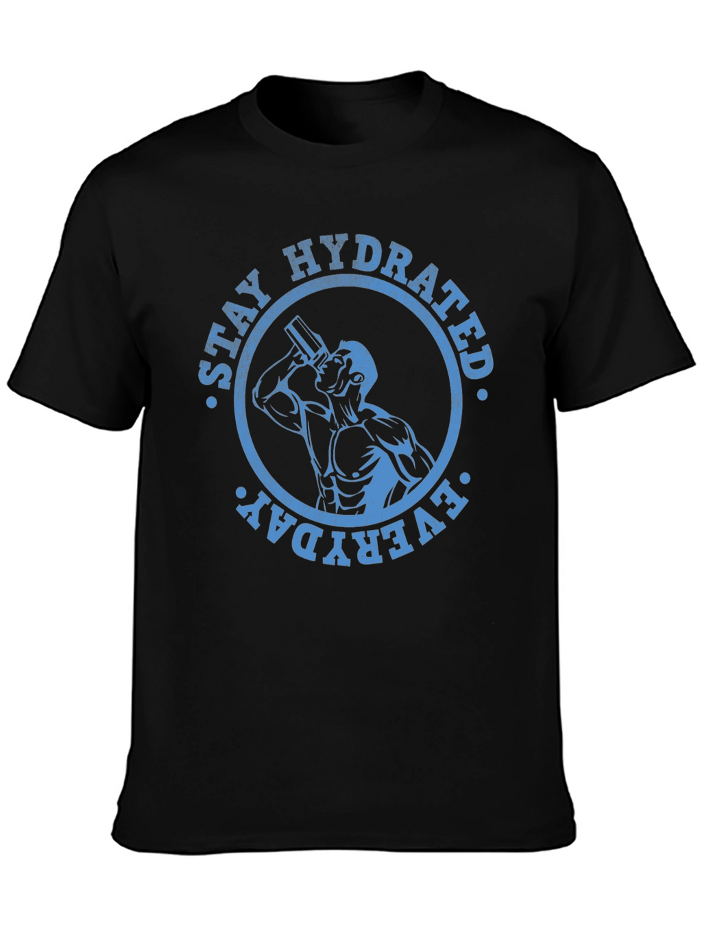 Stay Hydrated Everyday Graphic Tee - Black