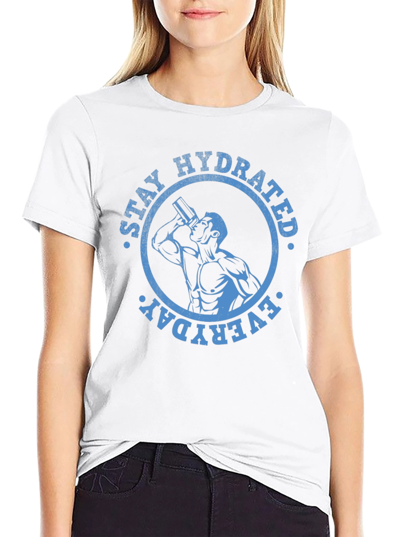 Stay Hydrated Everyday Graphic Tee - Black