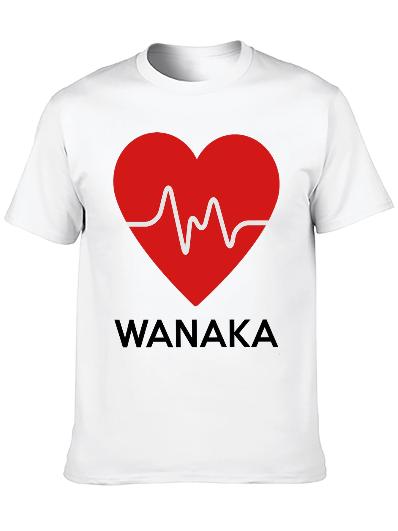 Wanaka Heartbeat T-Shirt - Stylish Black Tee