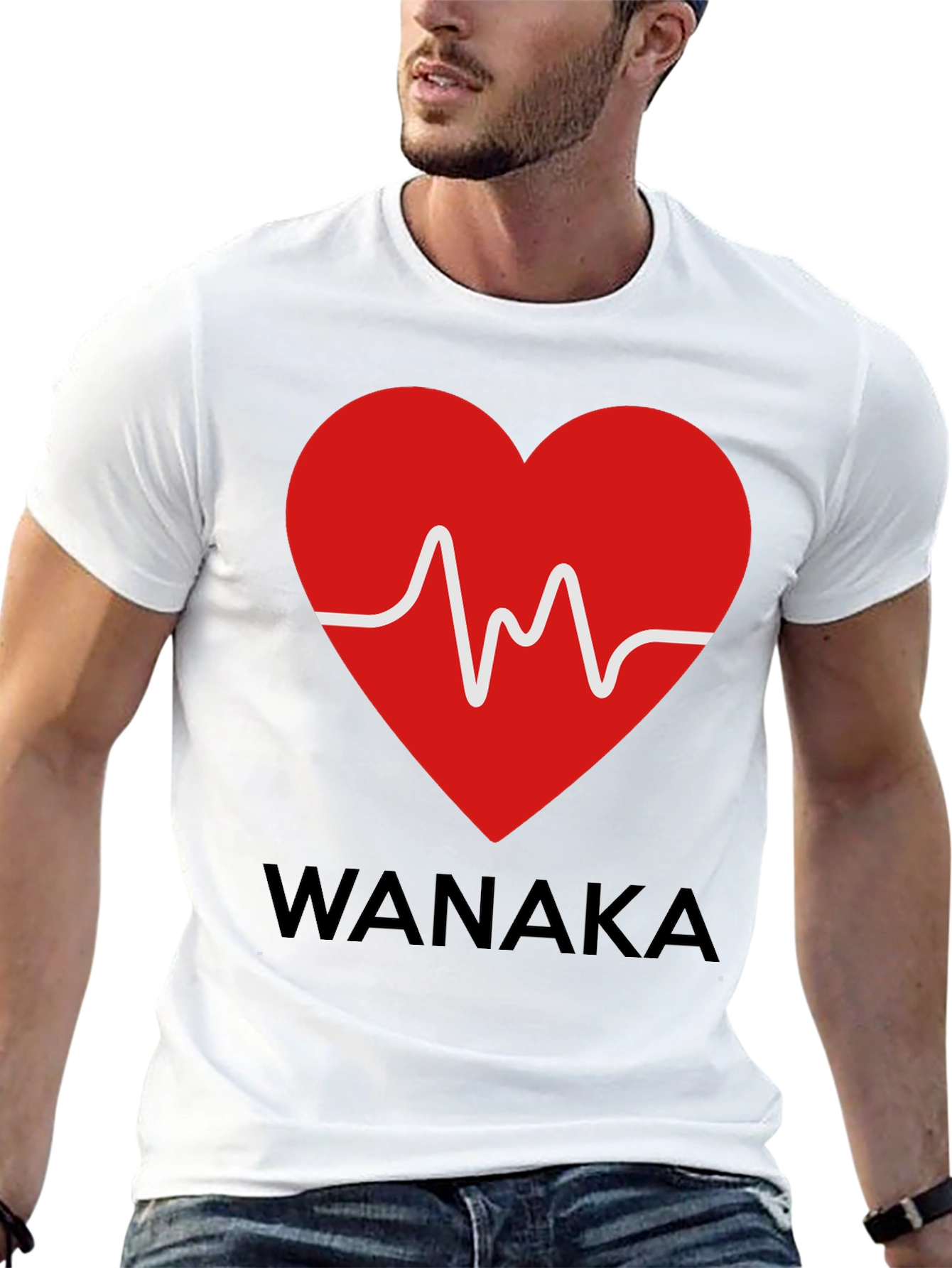 Wanaka Heartbeat T-Shirt - Stylish Black Tee