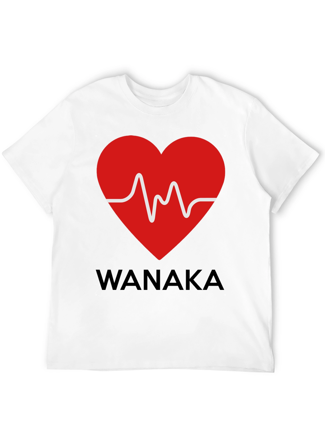 Wanaka Heartbeat T-Shirt - Stylish Black Tee