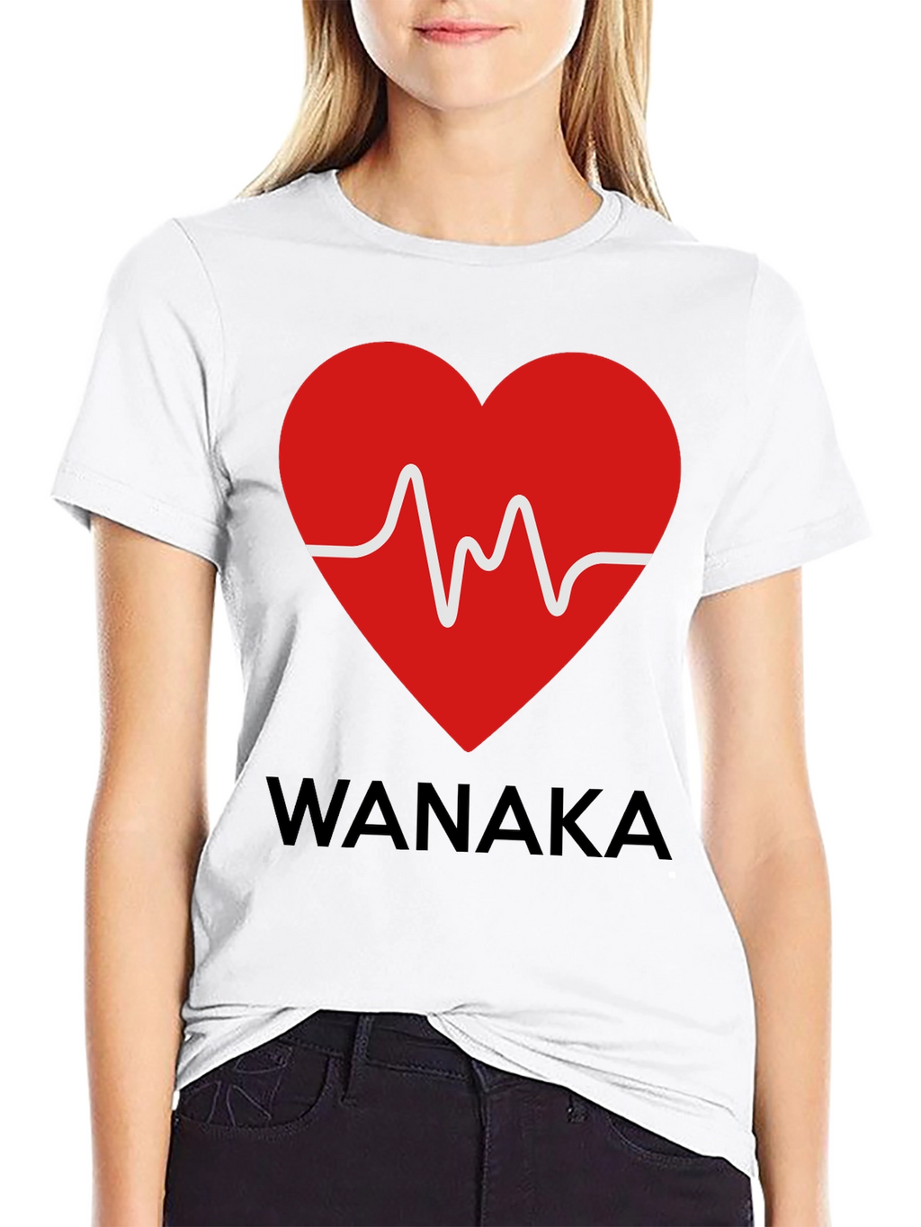 Wanaka Heartbeat T-Shirt - Stylish Black Tee