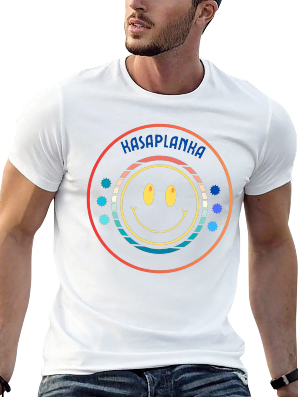 Kasaplanka Smiley Face Graphic T-Shirt