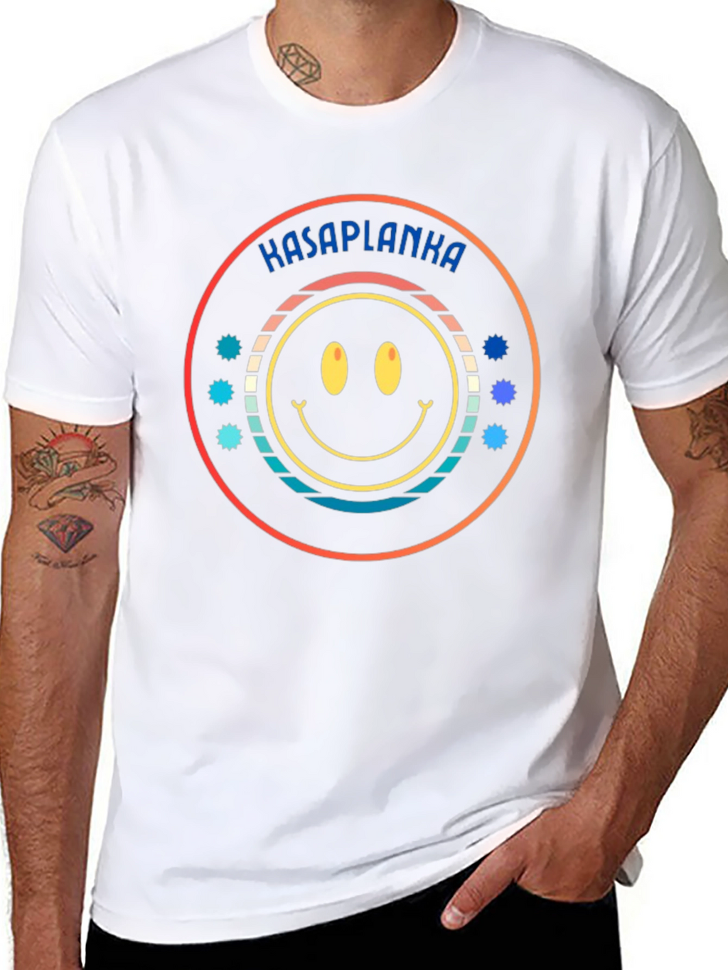 Kasaplanka Smiley Face Graphic T-Shirt