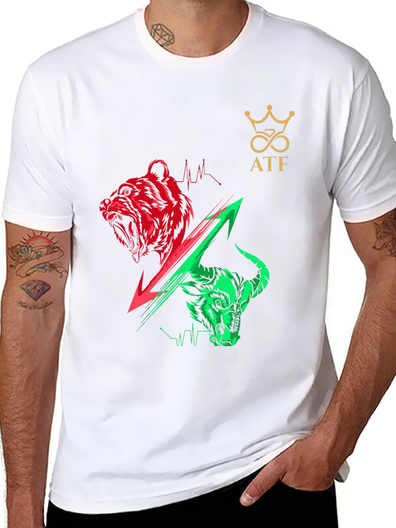 Bull & Bear Graphic Tee - Stock Market Inspired
