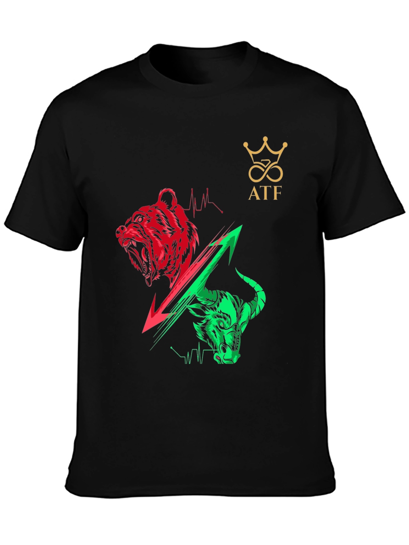 Bull & Bear Graphic Tee - Stock Market Inspired