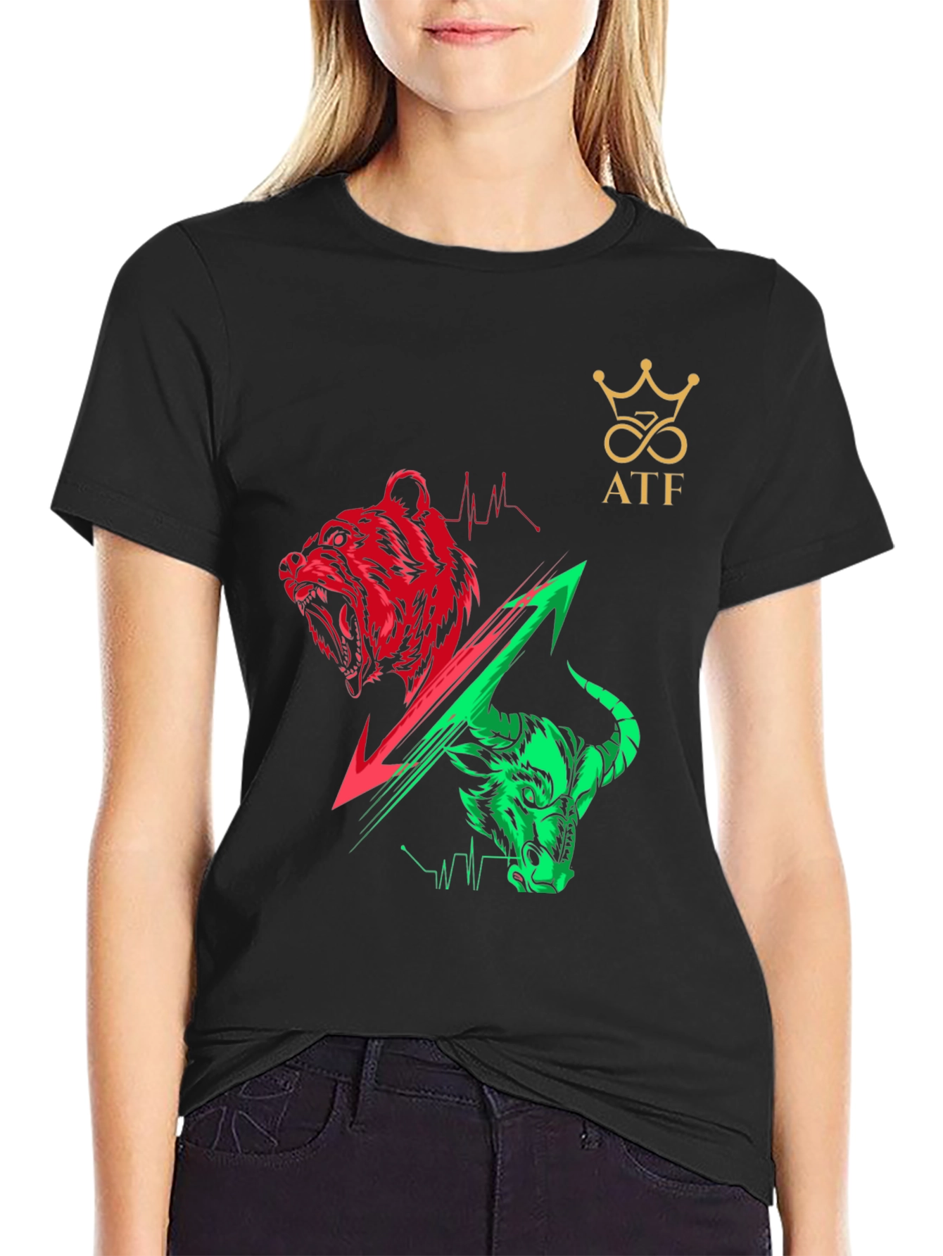 Bull & Bear Graphic Tee - Stock Market Inspired