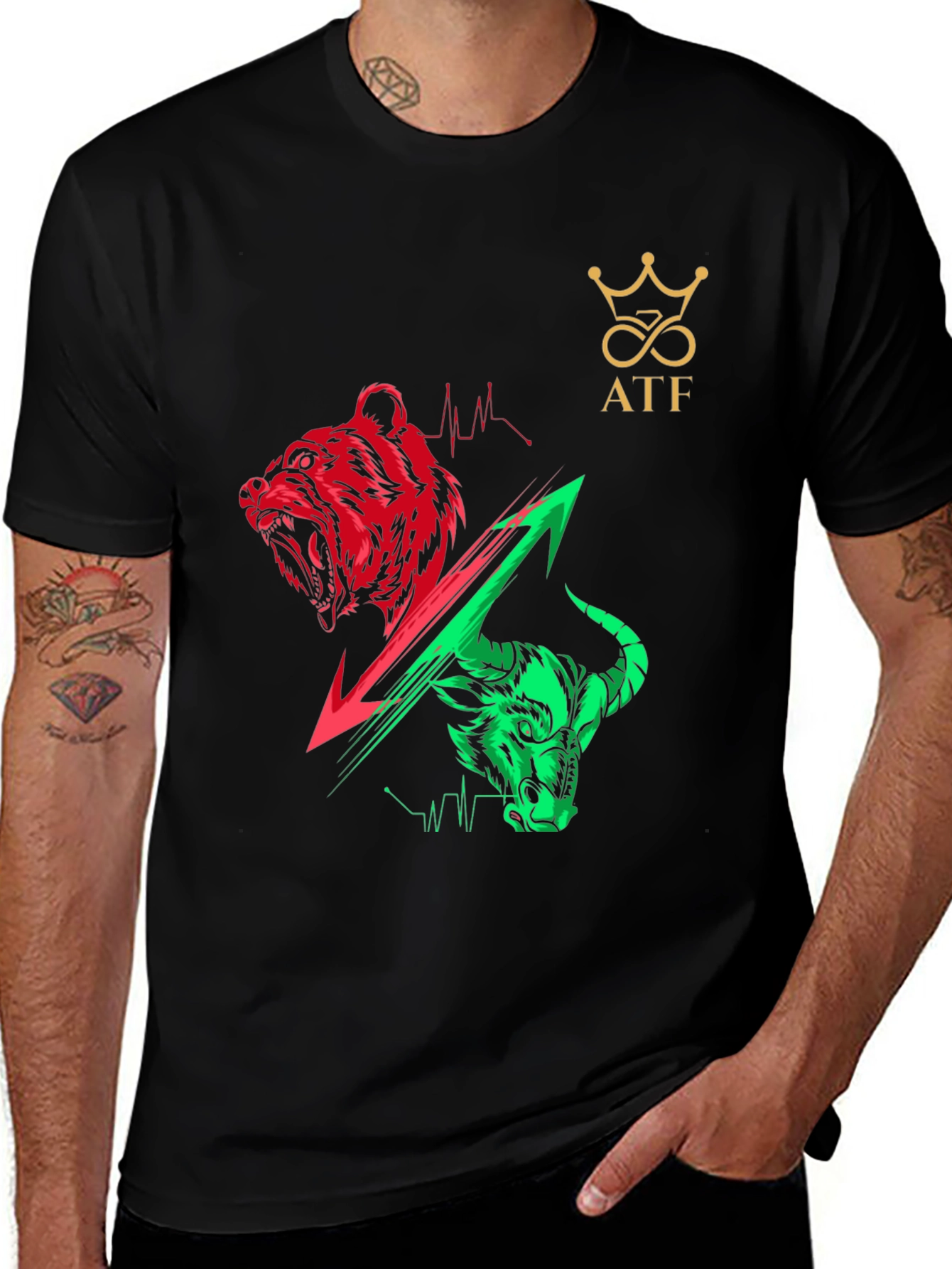 Bull & Bear Graphic Tee - Stock Market Inspired