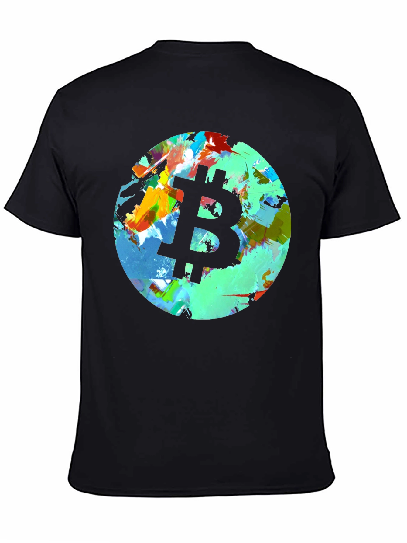 Bitcoin Abstract Art T-Shirt - Black Crypto Tee