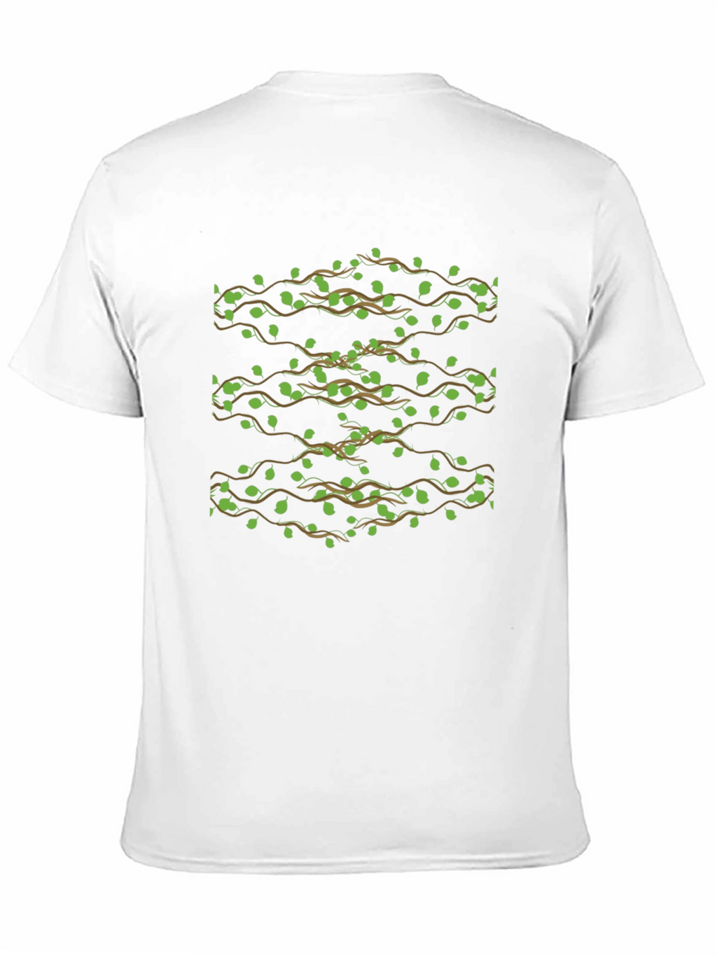 Leaf Vine Print T-Shirt - Casual Style