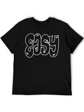 EASY Graphic Tee - Black Casual T-Shirt