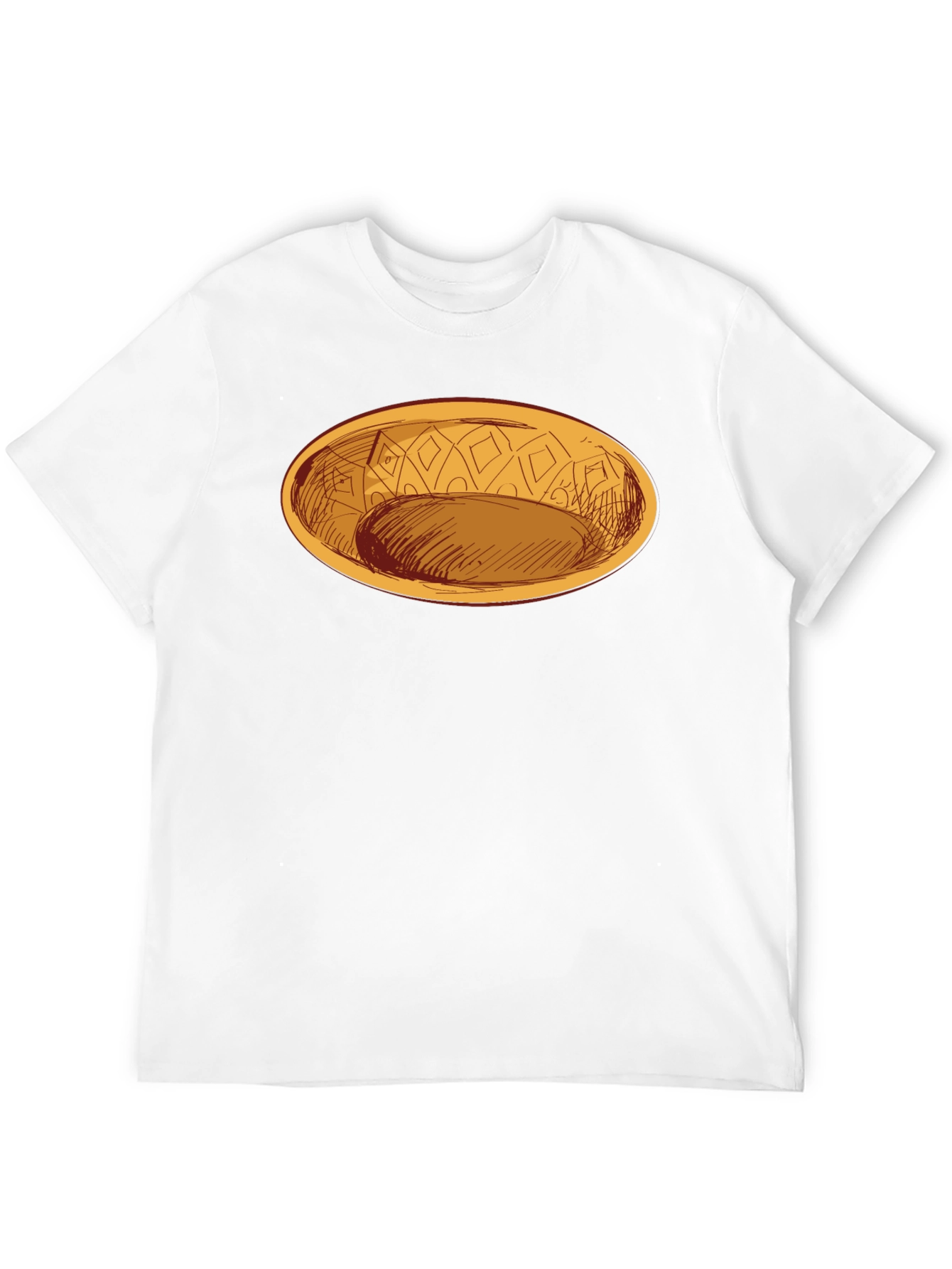 Oval Dish Graphic Tee - Modern Style