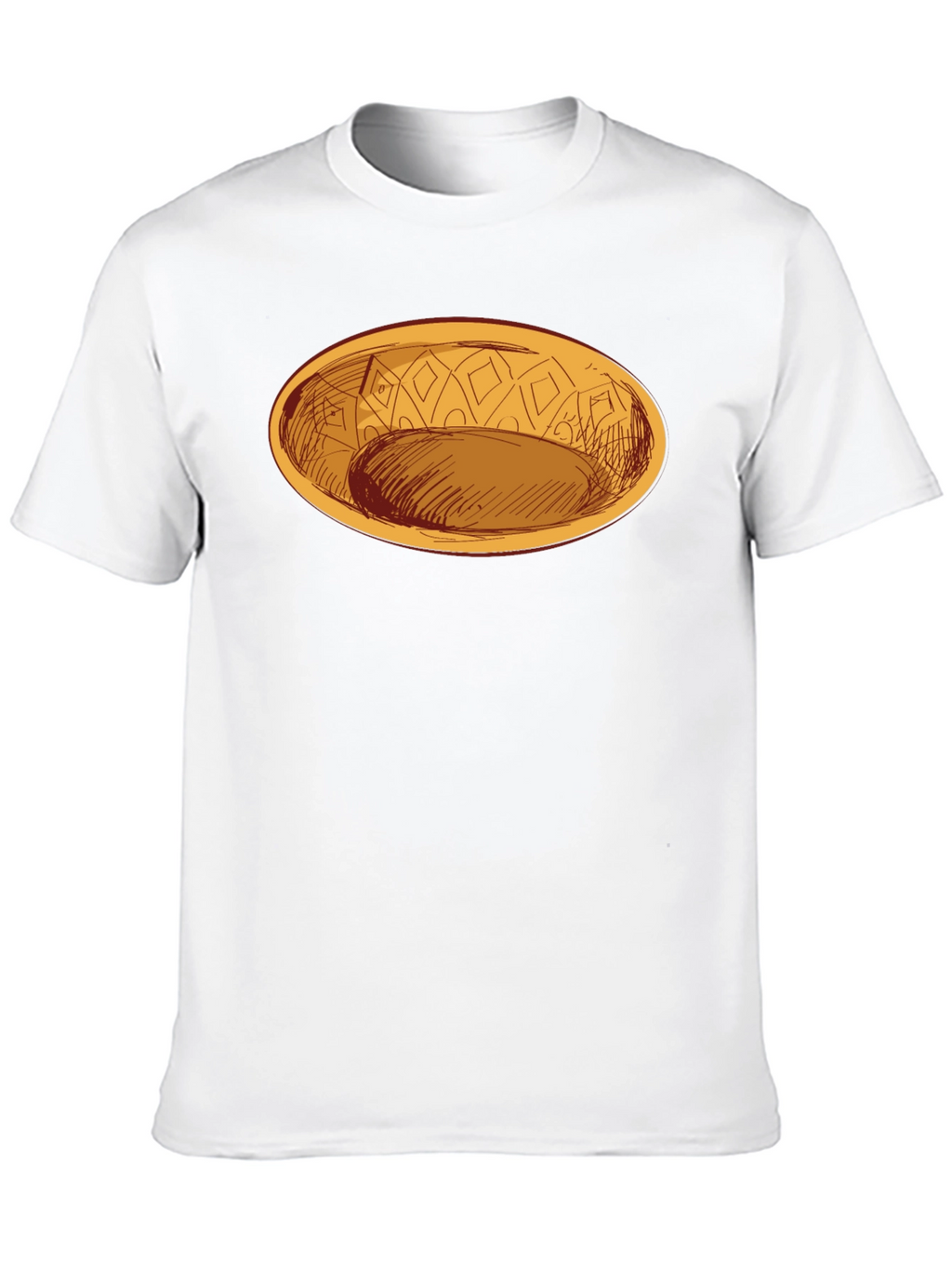Oval Dish Graphic Tee - Modern Style