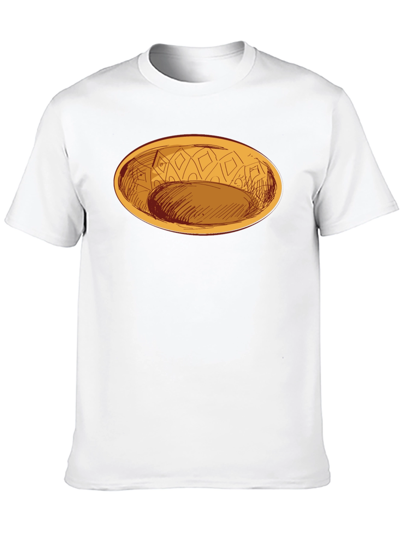 Oval Dish Graphic Tee - Modern Style