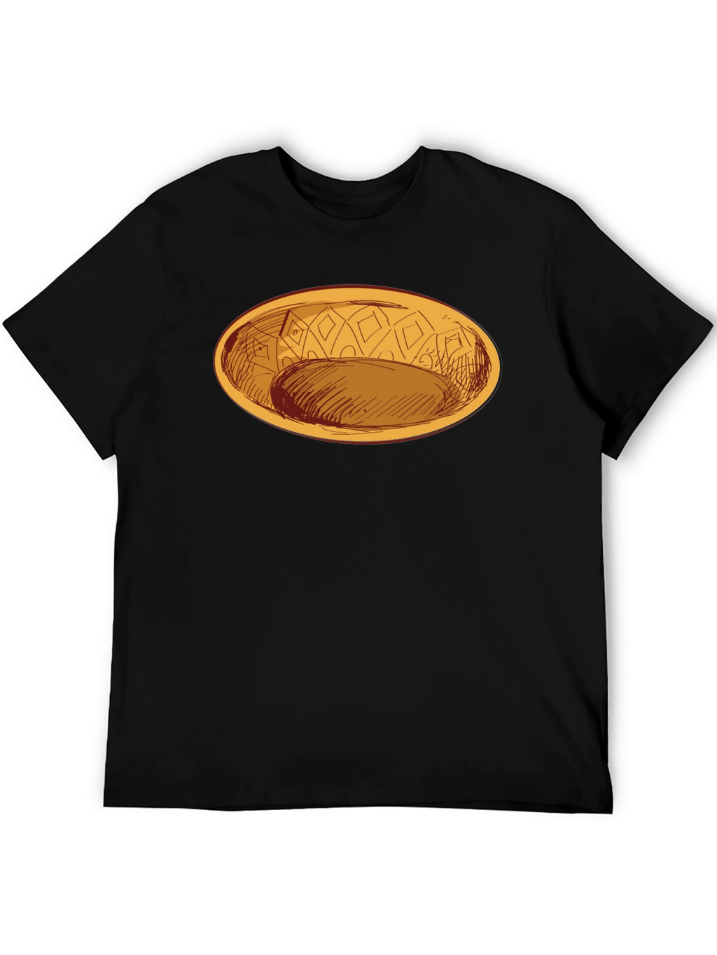 Oval Dish Graphic Tee - Modern Style