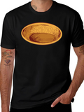 Oval Dish Graphic Tee - Modern Style