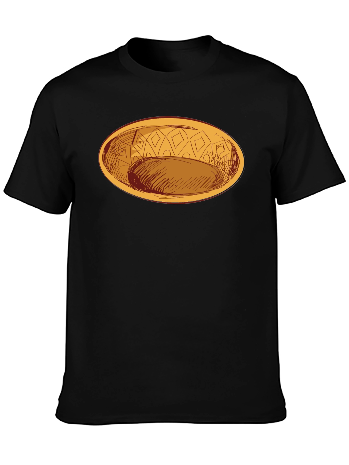 Oval Dish Graphic Tee - Modern Style