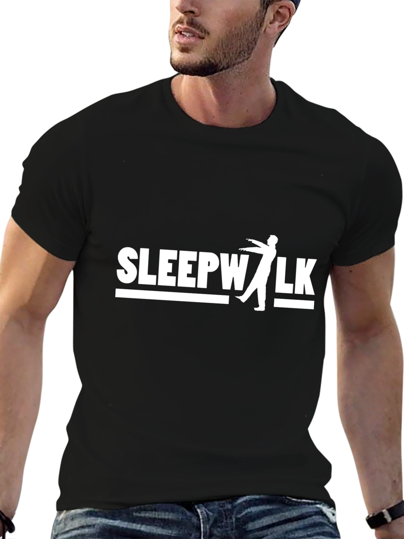 Sleepwalk Graphic T-Shirt - Black Cotton Tee