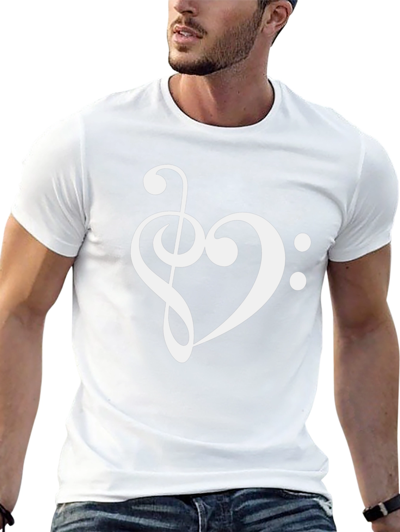 Musical Heart T-Shirt - Stylish Music Lover Tee
